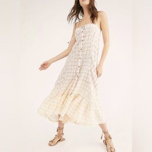 New We the Free x Free People Womens
Plaid City Maxi Top sz Small